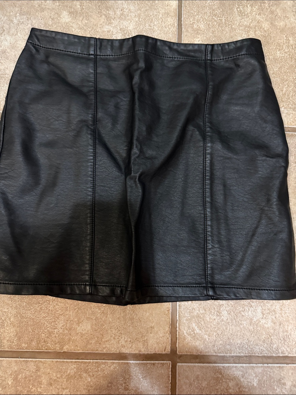 Forever 21 Black Faux Leather Skort
